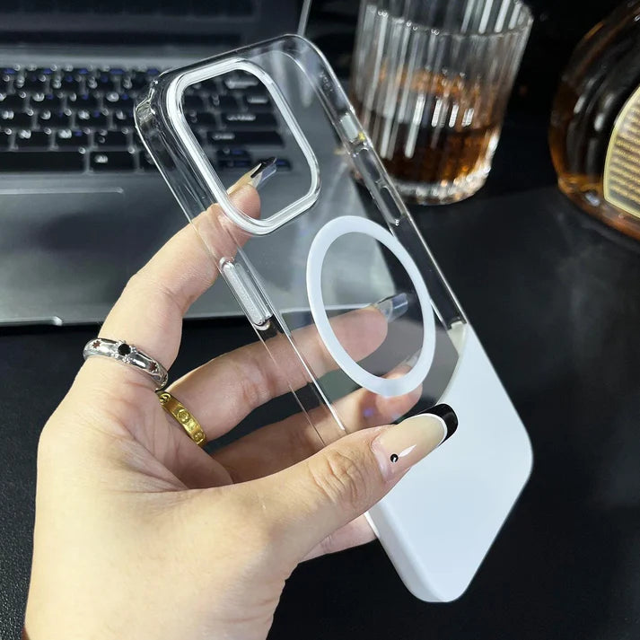 FlareMode's Magnetic Splicing Contrast Transparent Case - iPhone