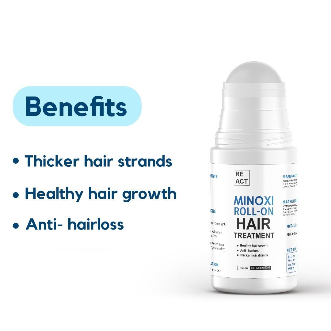 Minoxi Roll-On Hair Treatment Hair Growth Serum For Women & Men