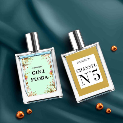 Inspired By Guci Flora & Channel N5 Eau De Parfume 100ml Pack of 2