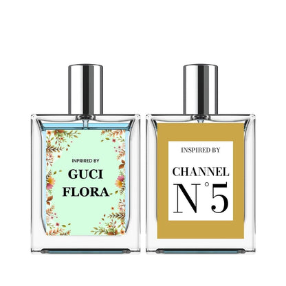 Inspired By Guci Flora & Channel N5 Eau De Parfume 100ml Pack of 2