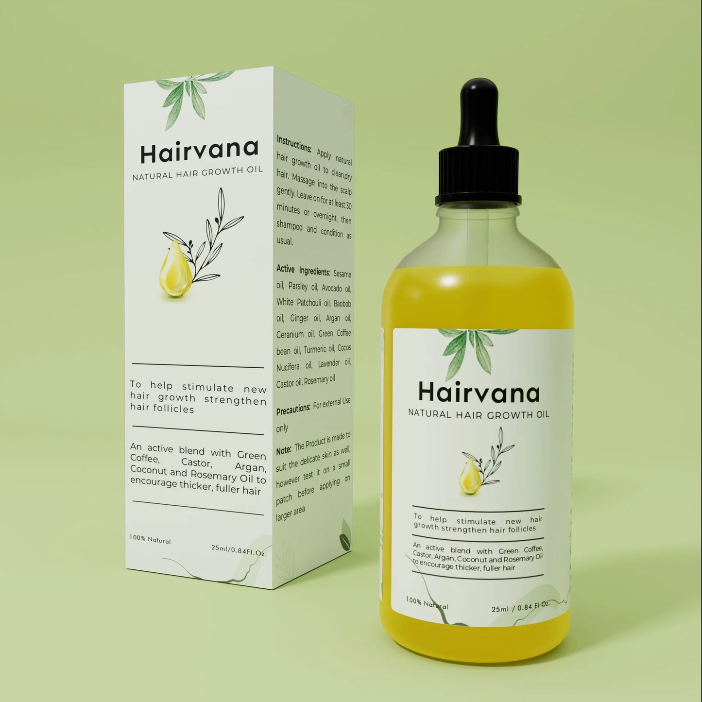 🌿Vegan Natural Hair Growth Oil (Pack of 2)